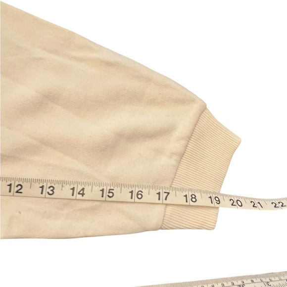 NEW Express Off White Tiger Stripe Embellished Glam Sweatshirt Sweater Top XL - Picture 14 of 16